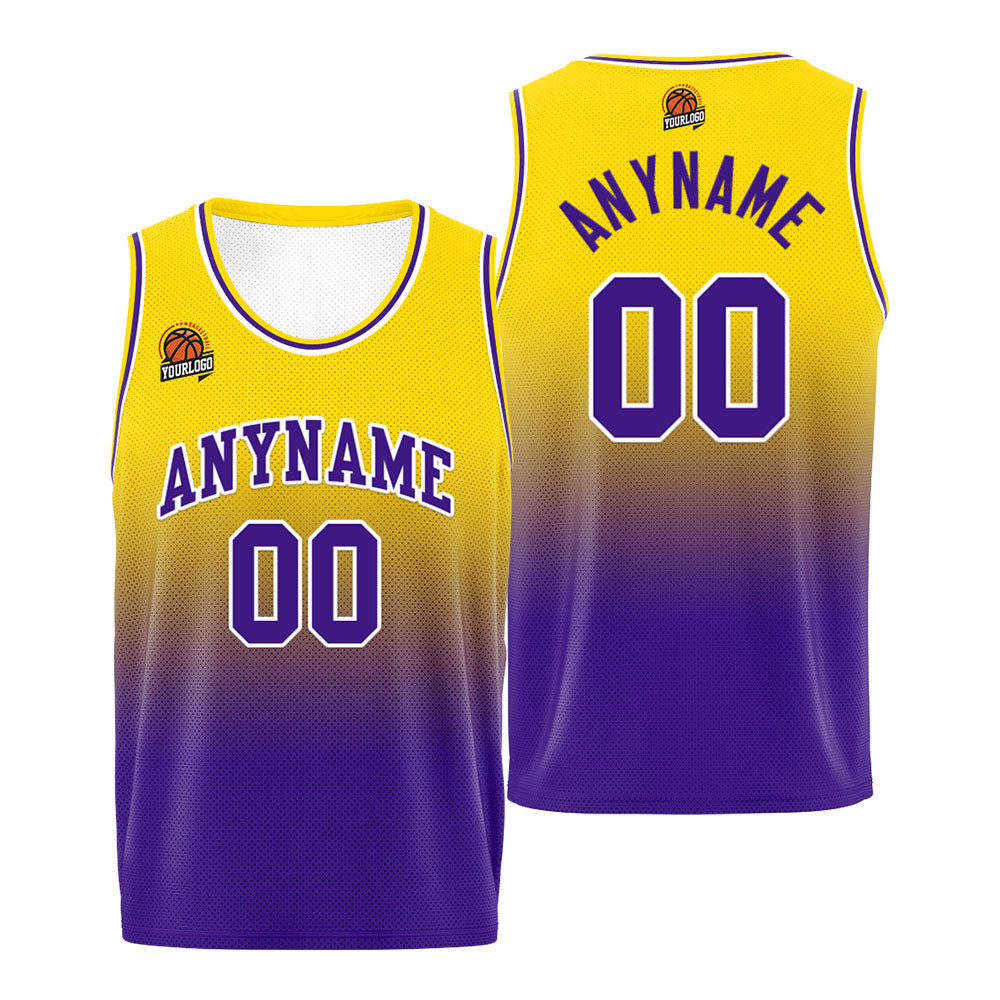 Custom Basketball Jersey Personalized Stitched Team Name Number Logo Purple&Black enthsush
