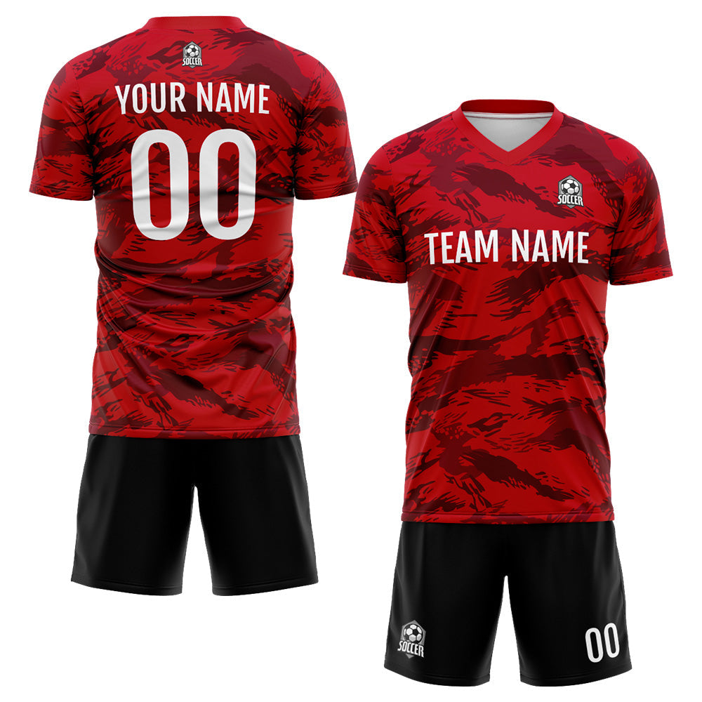 Custom Soccer Jerseys for Men Women Personalized Soccer Uniforms for Adult and Kid Red enthsush