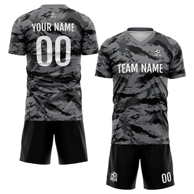Custom Soccer Jerseys for Men Women Personalized Soccer Uniforms for Adult and Kid Dark Gray enthsush