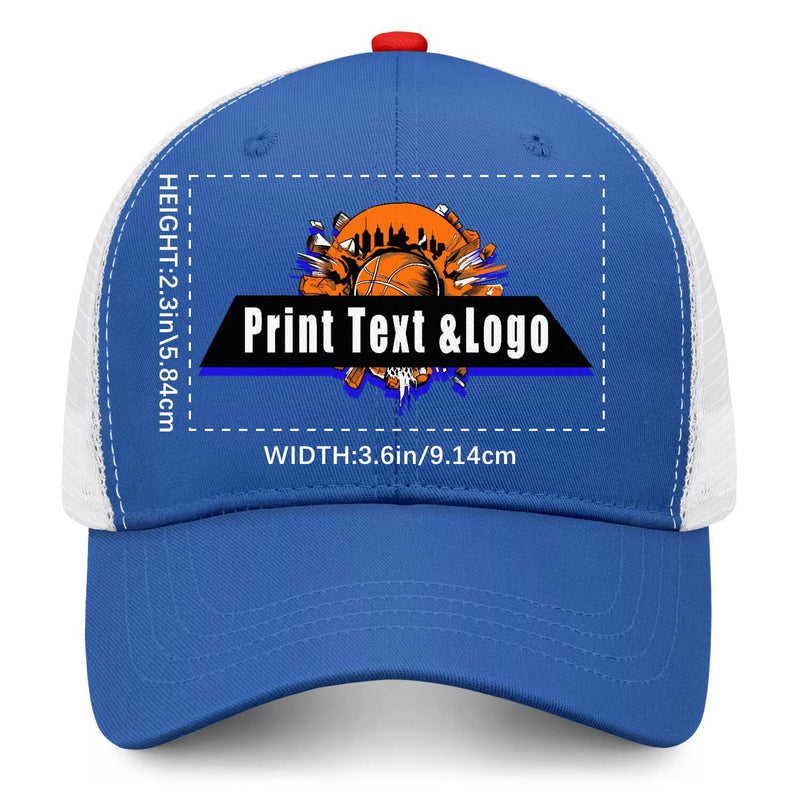 Personalized Blue Red 5-Panel Duckbill Cap Your Unique Style Your Way