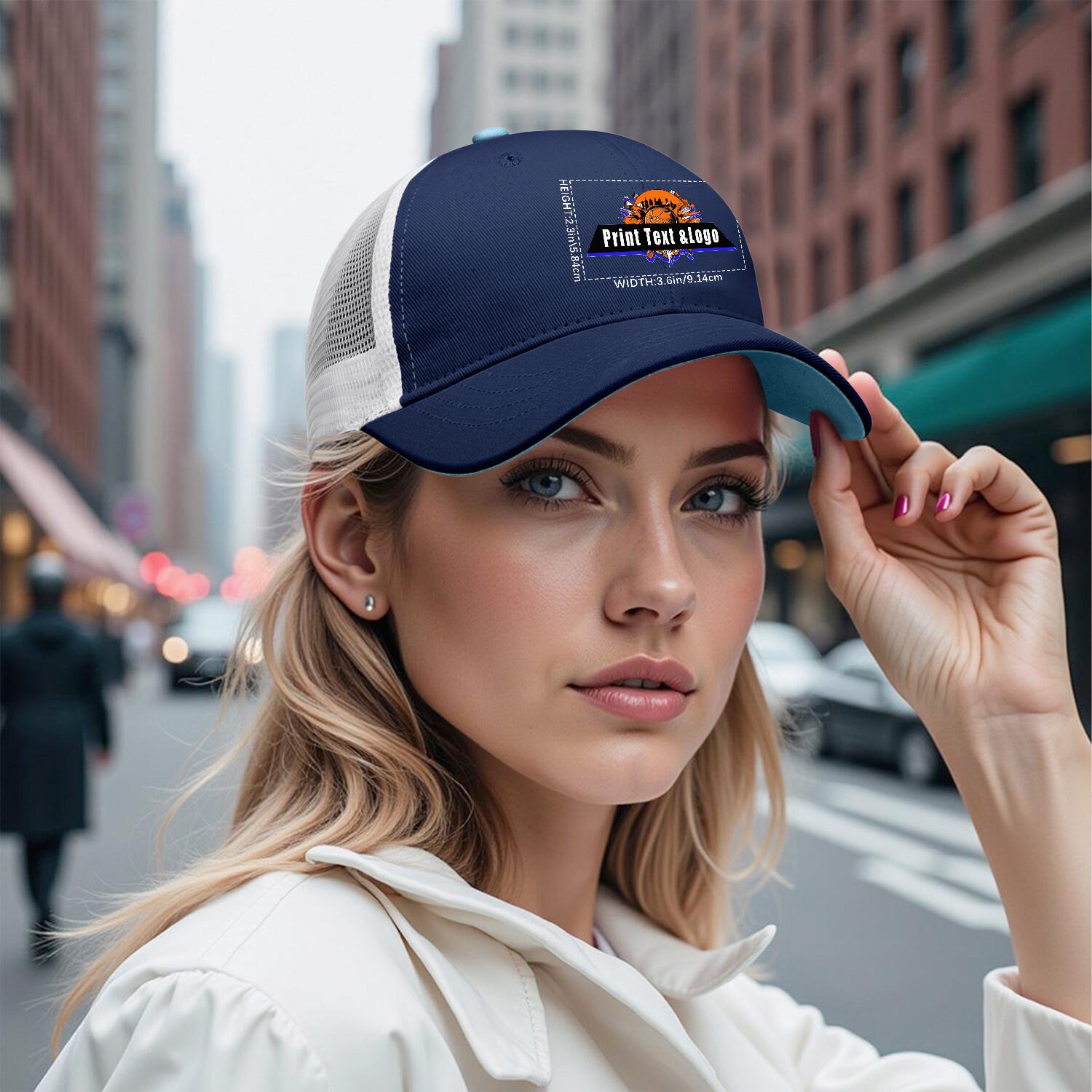 Personalized Navy Blue Green 5-Panel Duckbill Cap Your Unique Style Your Way enthsush