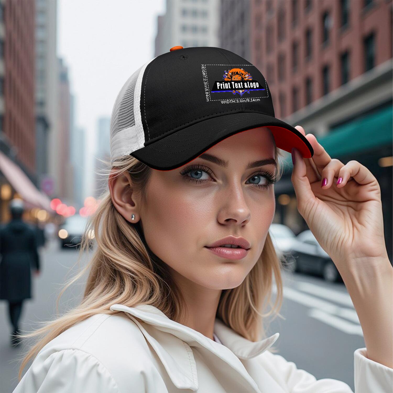 Personalized Black Orange 5-Panel Duckbill Cap Your Unique Style Your Way enthsush