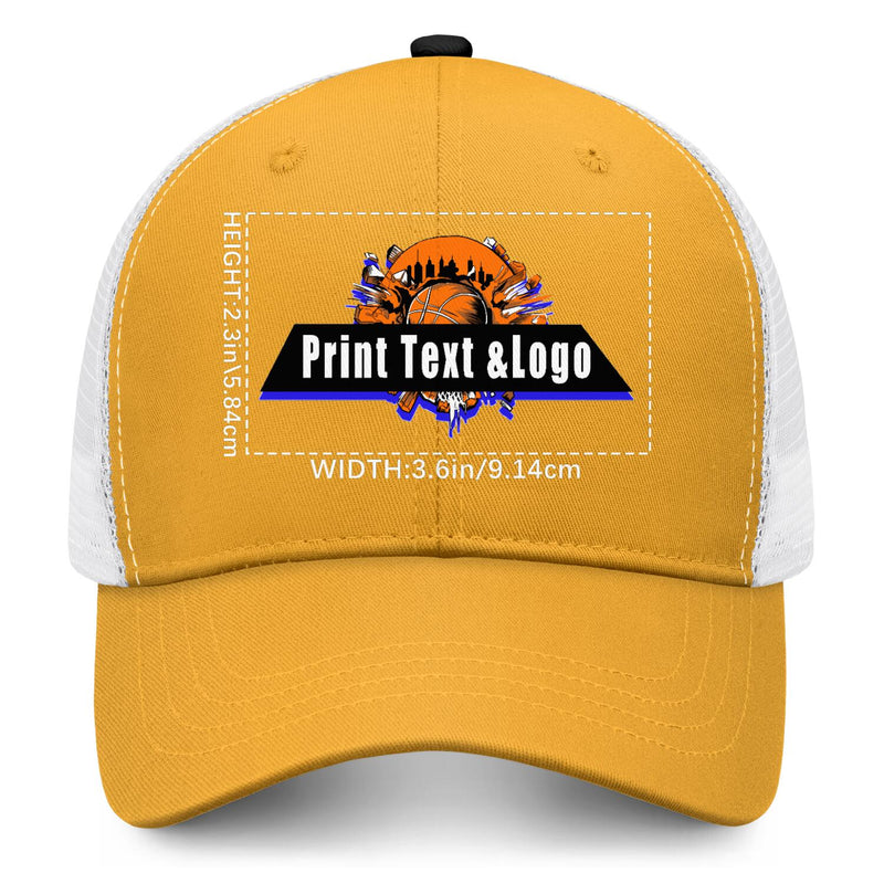 Personalized Yellow Navy Black 5-Panel Duckbill Cap Your Unique Style Your Way