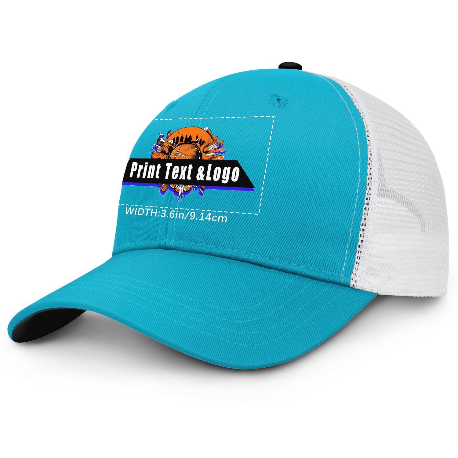 Personalized Peacock Blue Black 5-Panel Duckbill Cap Your Unique Style Your Way enthsush