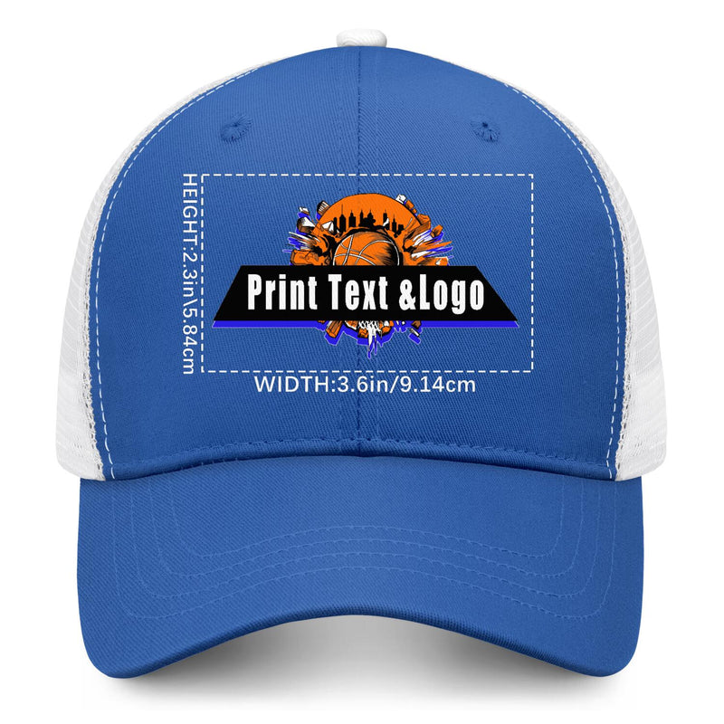 Personalized Bule White 5-Panel Duckbill Cap Your Unique Style Your Way