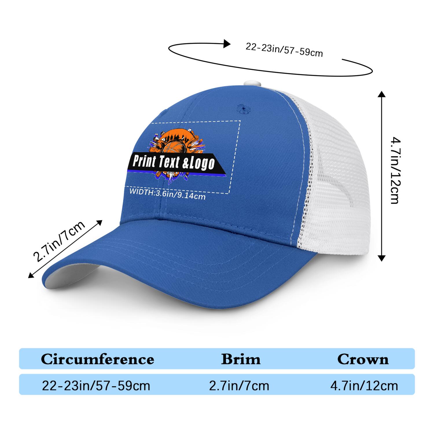 Personalized Bule White 5-Panel Duckbill Cap Your Unique Style Your Way enthsush