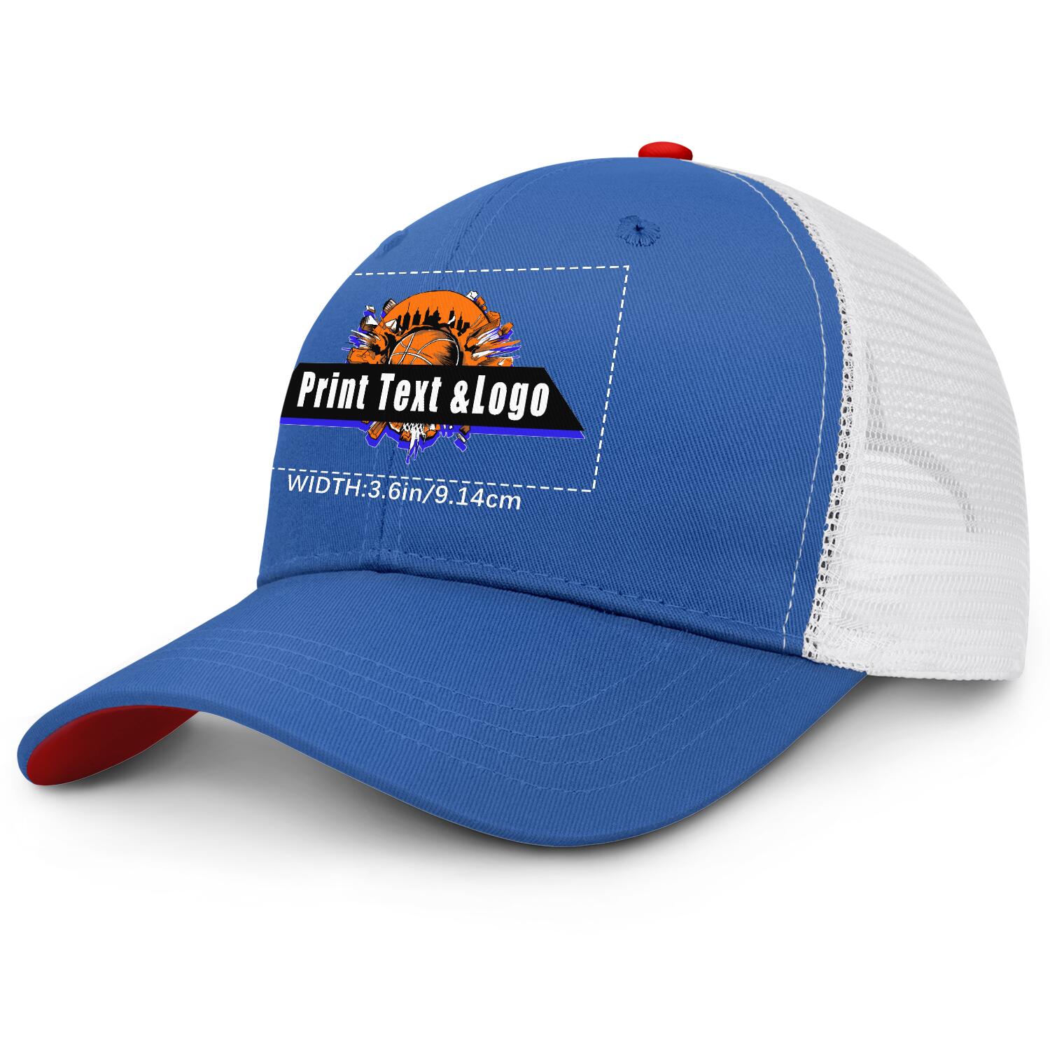 Personalized Aquamarine Orange 5-Panel Duckbill Cap Your Unique Style Your Way enthsush