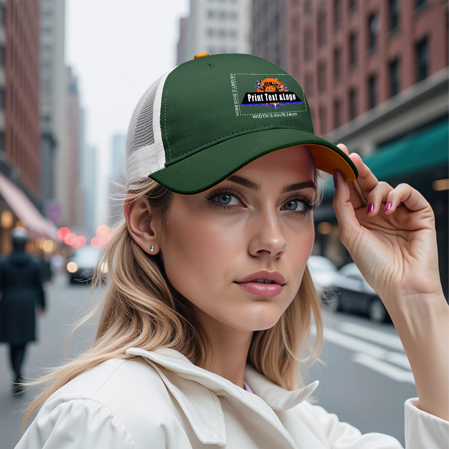 Personalized Green Yellow 5-Panel Duckbill Cap Your Unique Style Your Way enthsush