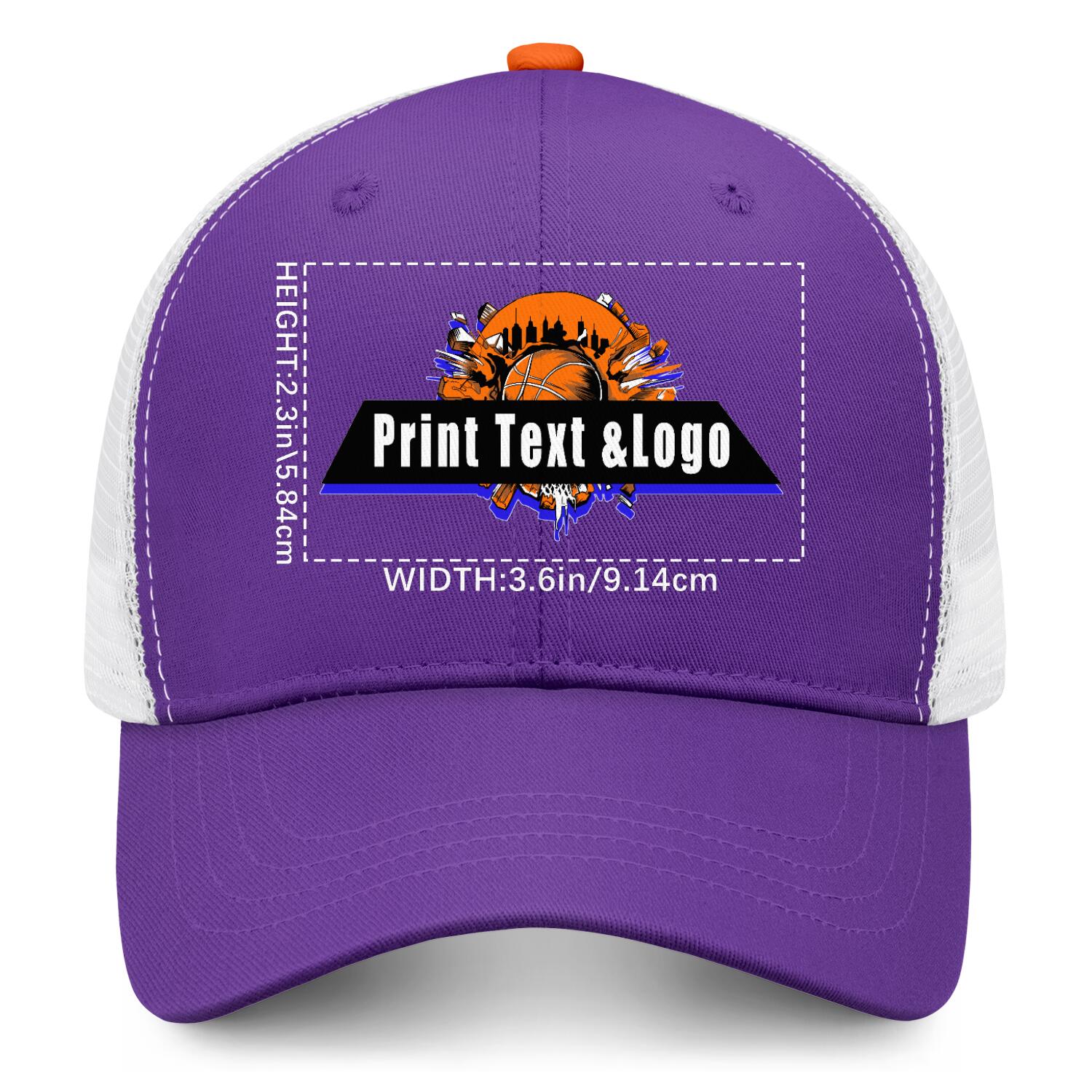 Personalized Purple Orange 5-Panel Duckbill Cap Your Unique Style Your Way enthsush