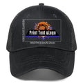 Customized Black Washed Mesh Cowboy Men's and Women's Ponytail Hat with Velcro Can be Printed Logo Text enthsush