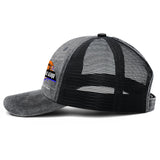 Customized Grey Washed Mesh Cowboy Men's and Women's Ponytail Hat with Velcro Can be Printed Logo Text
