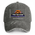 Custom Brown Distressed & Washed Denim Baseball Cap – Unisex Streetwear Style enthsush