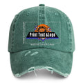 Custom Green Distressed & Washed Denim Baseball Cap – Unisex Streetwear Style enthsush