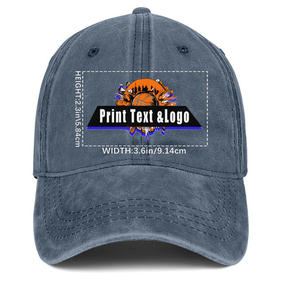 Personalized Custom Blue Washed Cowboy Trucker Hat with Logo Fashion Accessory enthsush