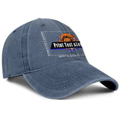 Personalized Custom Blue Washed Cowboy Trucker Hat with Logo Fashion Accessory enthsush