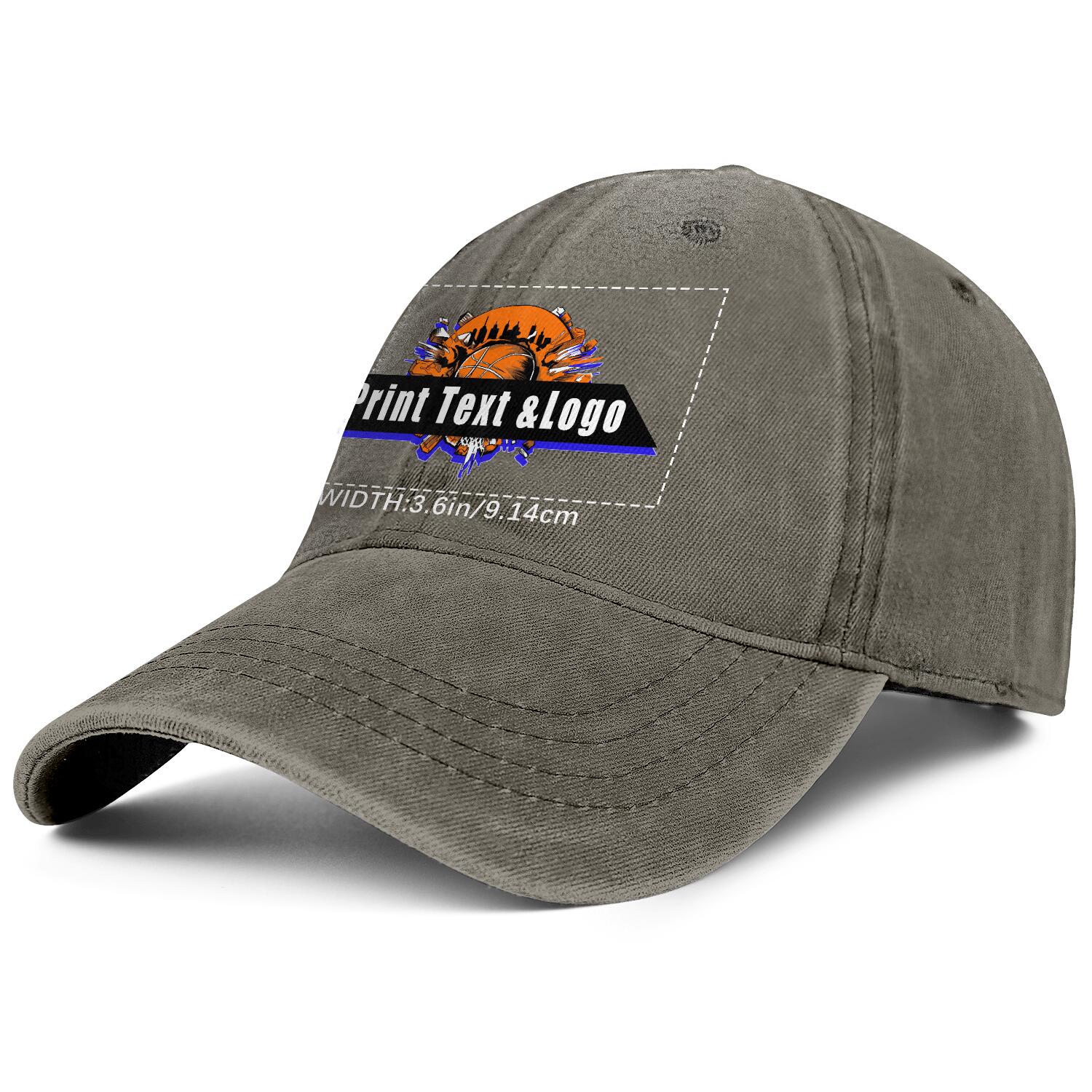 Personalized Custom Brown Washed Cowboy Trucker Hat with Logo Fashion Accessory enthsush