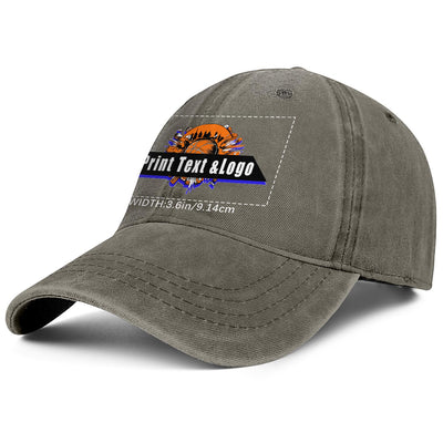 Personalized Custom Brown Washed Cowboy Trucker Hat with Logo Fashion Accessory enthsush