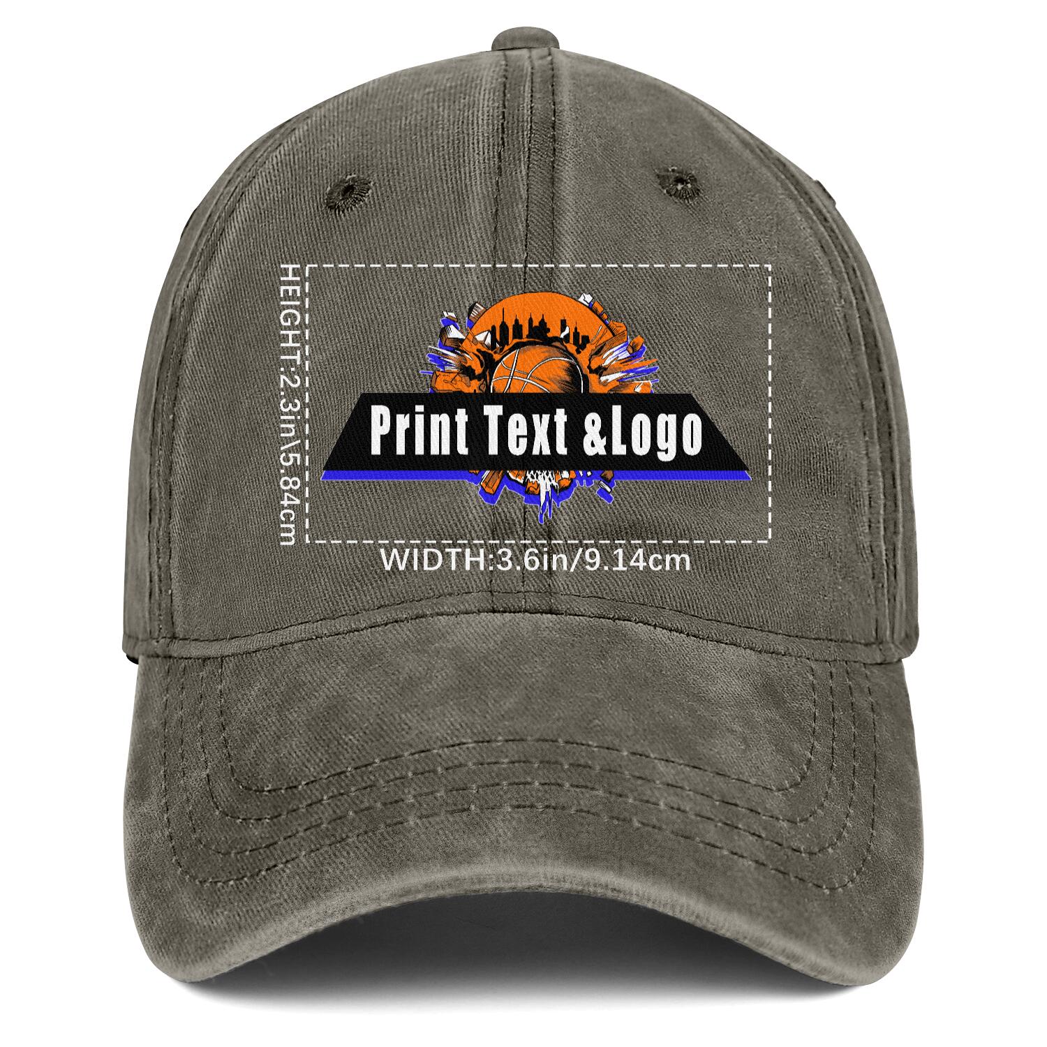Personalized Custom Brown Washed Cowboy Trucker Hat with Logo Fashion Accessory enthsush