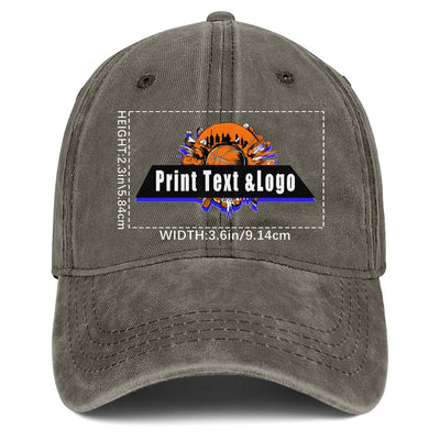 Personalized Custom Brown Washed Cowboy Trucker Hat with Logo Fashion Accessory enthsush