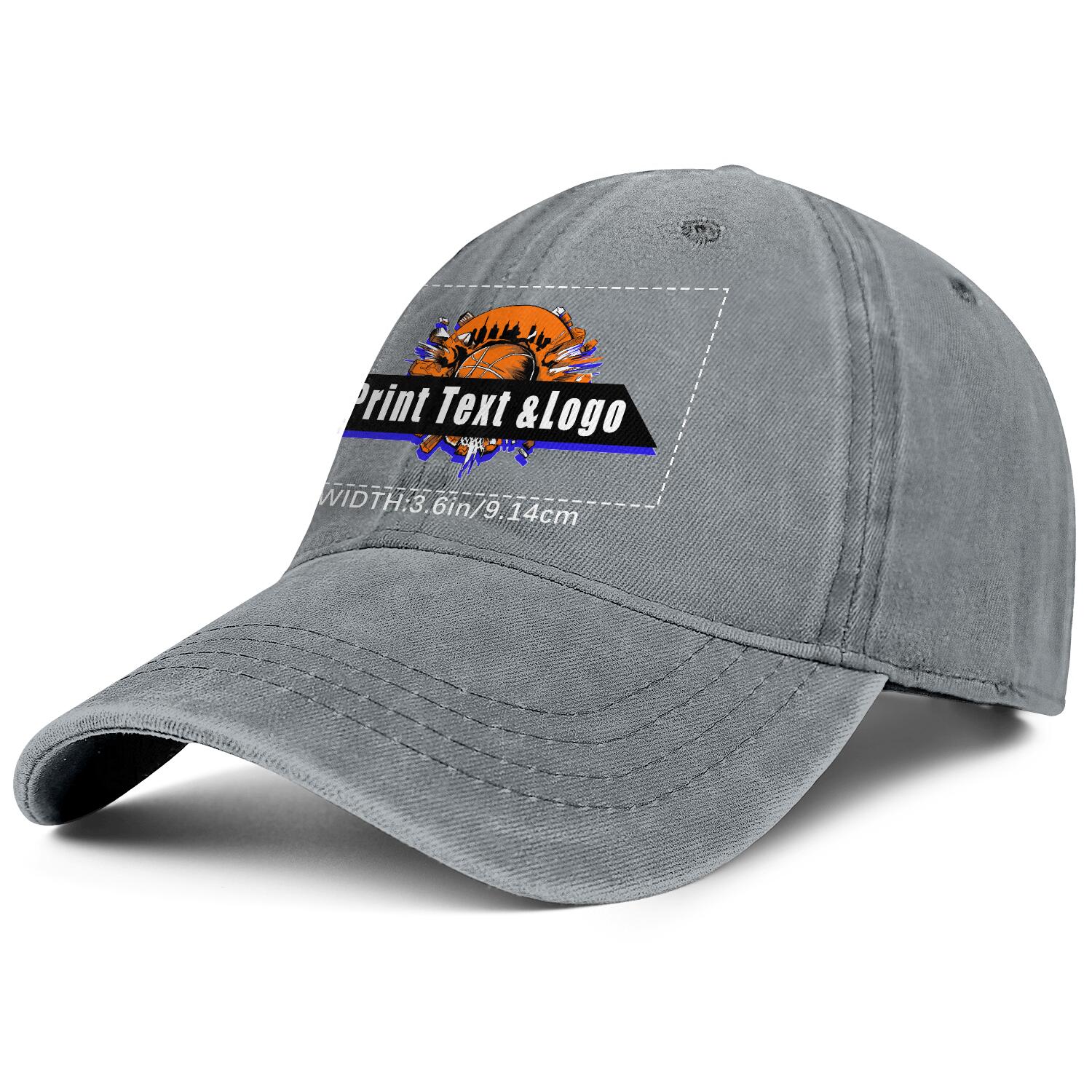 Personalized Custom Grey Washed Cowboy Trucker Hat with Logo Fashion Accessory enthsush