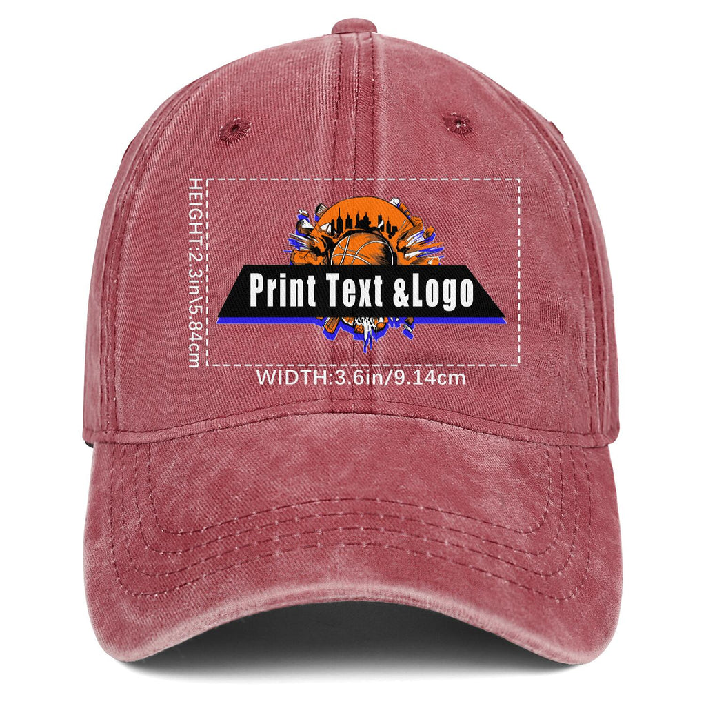 Personalized Custom Red Washed Cowboy Trucker Hat with Logo Fashion Accessory enthsush