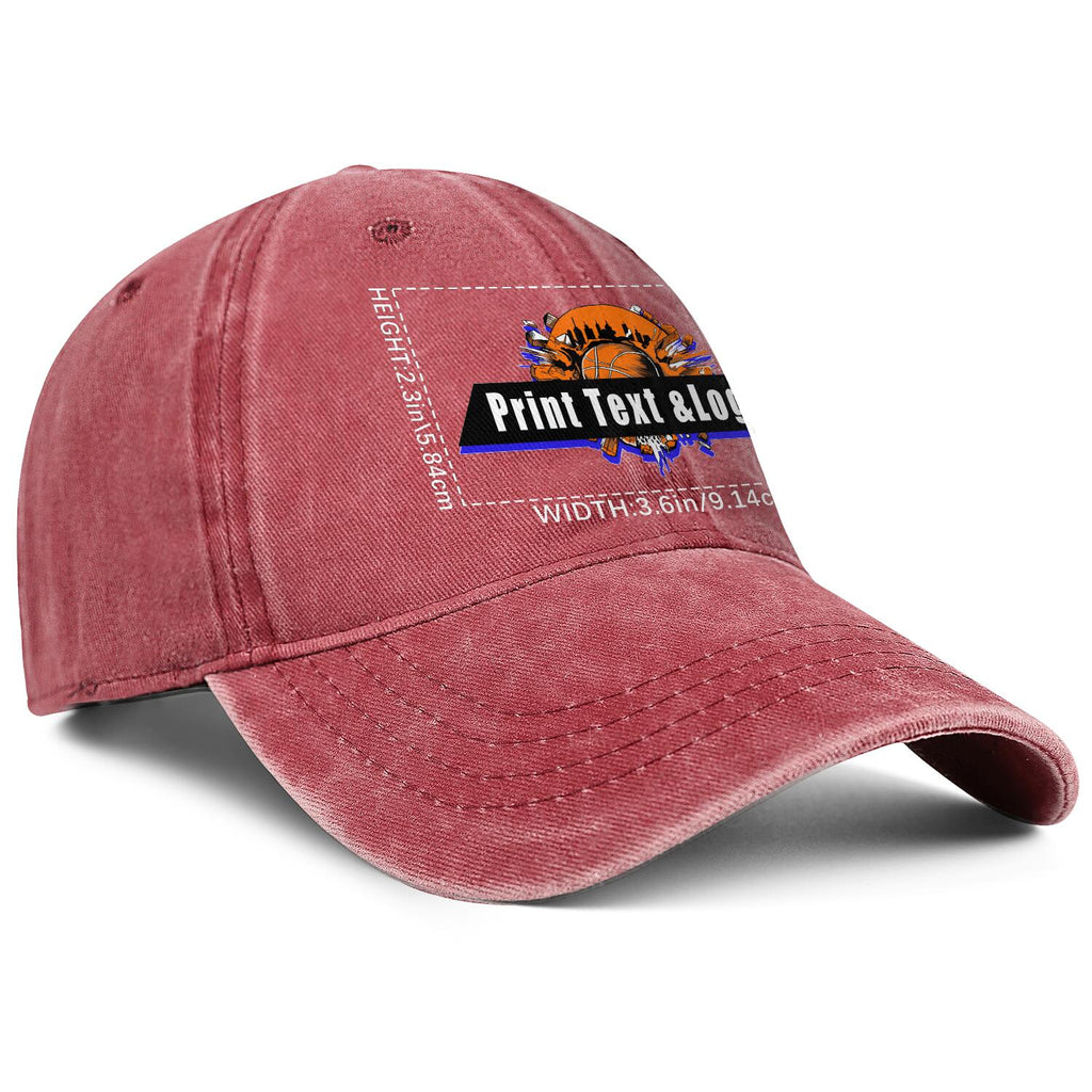 Personalized Custom Red Washed Cowboy Trucker Hat with Logo Fashion Accessory enthsush