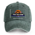 Personalized Custom Dark Green Washed Cowboy Trucker Hat with Logo Fashion Accessory enthsush