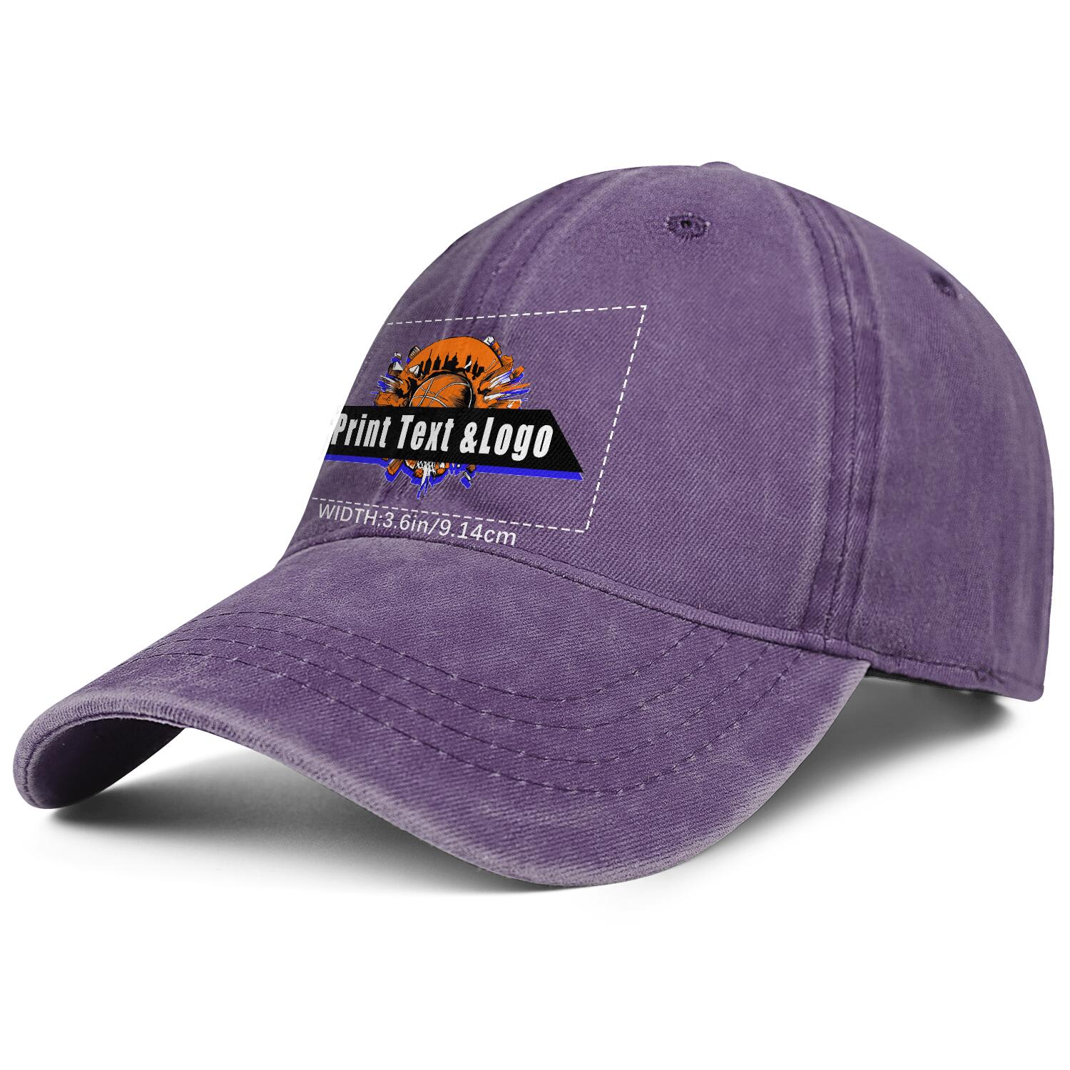 Personalized Custom Purple Washed Cowboy Trucker Hat with Logo Fashion Accessory enthsush