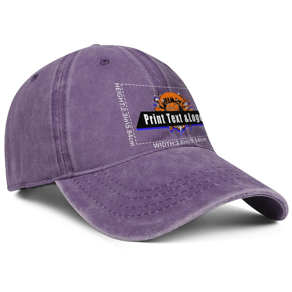 Personalized Custom Purple Washed Cowboy Trucker Hat with Logo Fashion Accessory enthsush