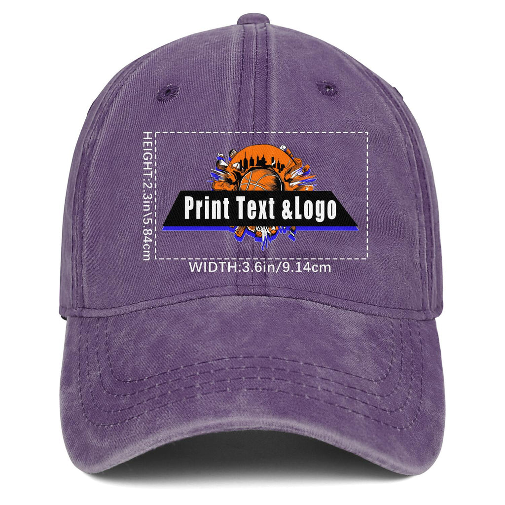 Personalized Custom Purple Washed Cowboy Trucker Hat with Logo Fashion Accessory enthsush