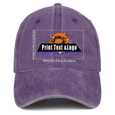 Personalized Custom Purple Washed Cowboy Trucker Hat with Logo Fashion Accessory enthsush