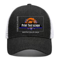Custom Black Denim Baseball Cap with Breathable Mesh Panels & Casual Style enthsush