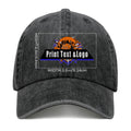 Customized Black Logo Washed Cowboy Ponytail Cap Metal Snapback Men's and Women's Breathable Baseball Caps enthsush
