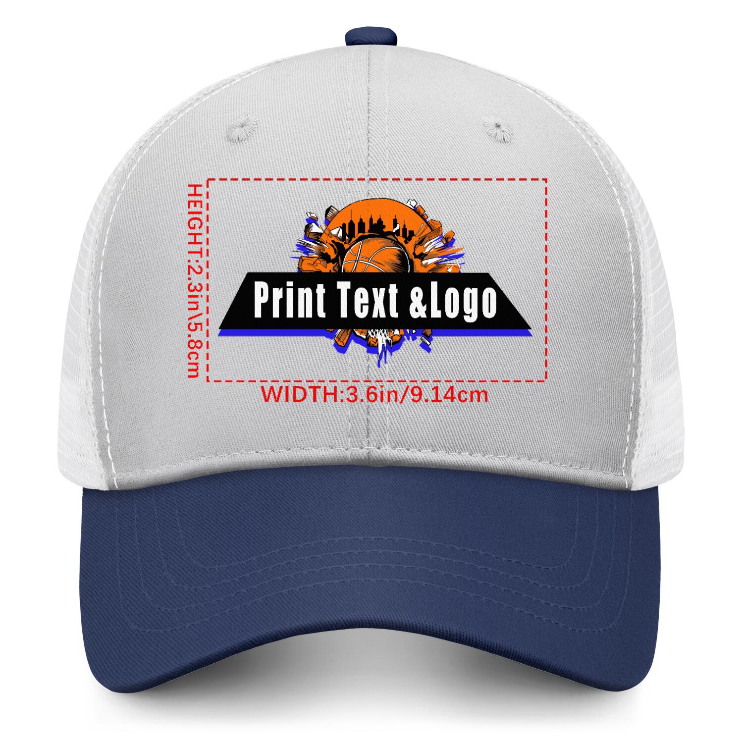 Personalized Gray Navy Blue 5-Panel Duckbill Cap Your Unique Style Your Way enthsush