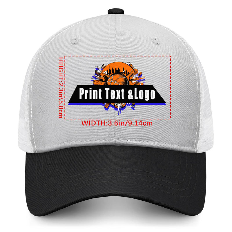 Personalized Grey Black 5-Panel Duckbill Cap Your Unique Style Your Way