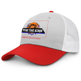 Personalized Grey Red 5-Panel Duckbill Cap Your Unique Style Your Way