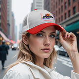 Personalized Grey Red 5-Panel Duckbill Cap Your Unique Style Your Way