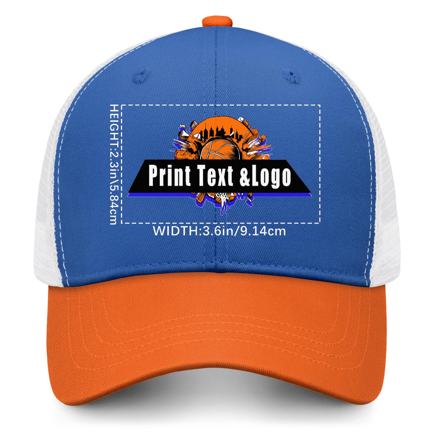 Personalized Aquamarine Orange 5-Panel Duckbill Cap Your Unique Style Your Way enthsush