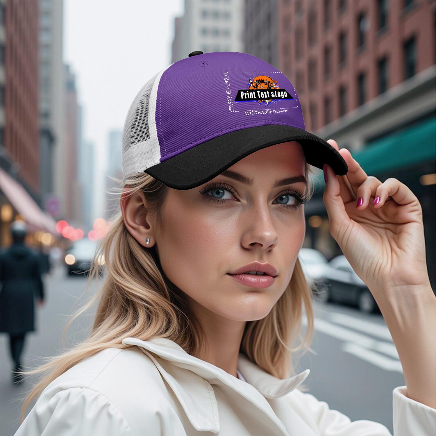 Personalized Purple Black 5-Panel Duckbill Cap Your Unique Style Your Way enthsush