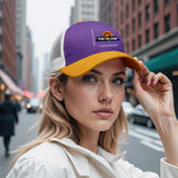 Personalized Purple Yellow 5-Panel Duckbill Cap Your Unique Style Your Way