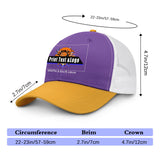 Personalized Purple Yellow 5-Panel Duckbill Cap Your Unique Style Your Way