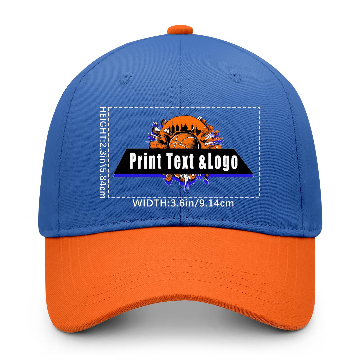 Personalized Aquamarine Orange 5-Panel Duckbill Cap Your Unique Style Your Way enthsush