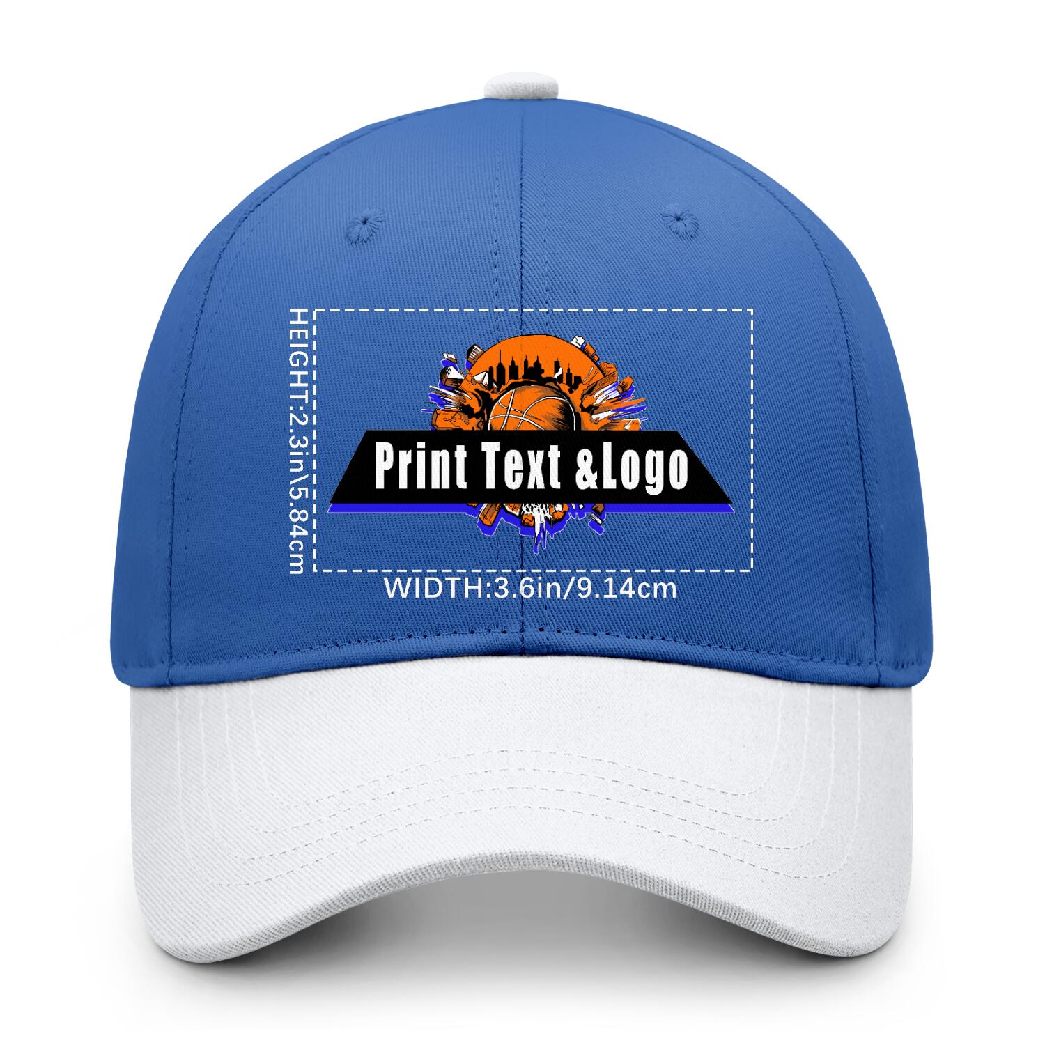 Personalized Blue White 5-Panel Duckbill Cap Your Unique Style Your Way enthsush