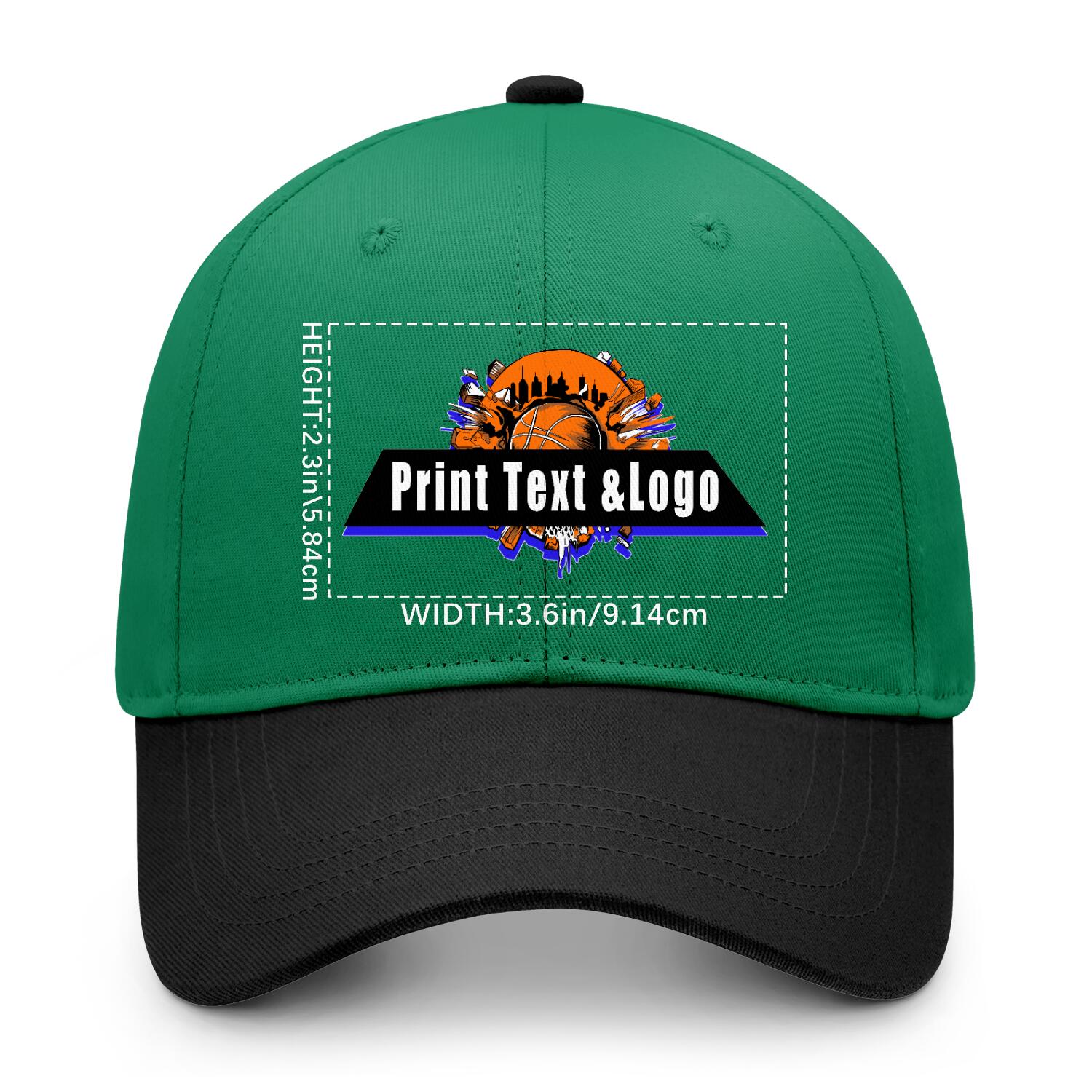 Personalized Green Black 5-Panel Duckbill Cap Your Unique Style Your Way enthsush