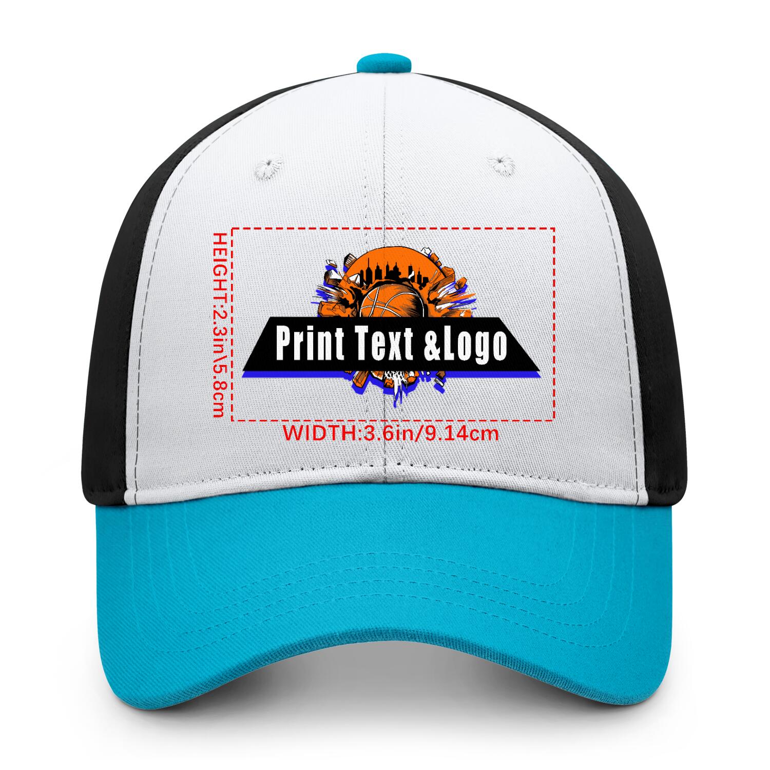 Personalized Bitonal Aquamarine 5-Panel Duckbill Cap Your Unique Style Your Way enthsush