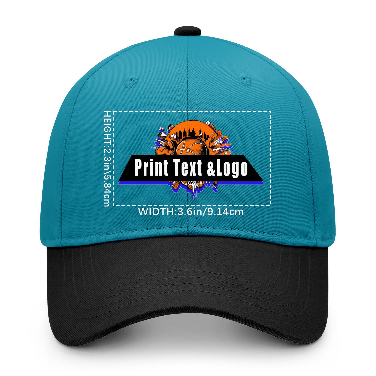 Personalized Aquamarine Black 5-Panel Duckbill Cap Your Unique Style Your Way enthsush