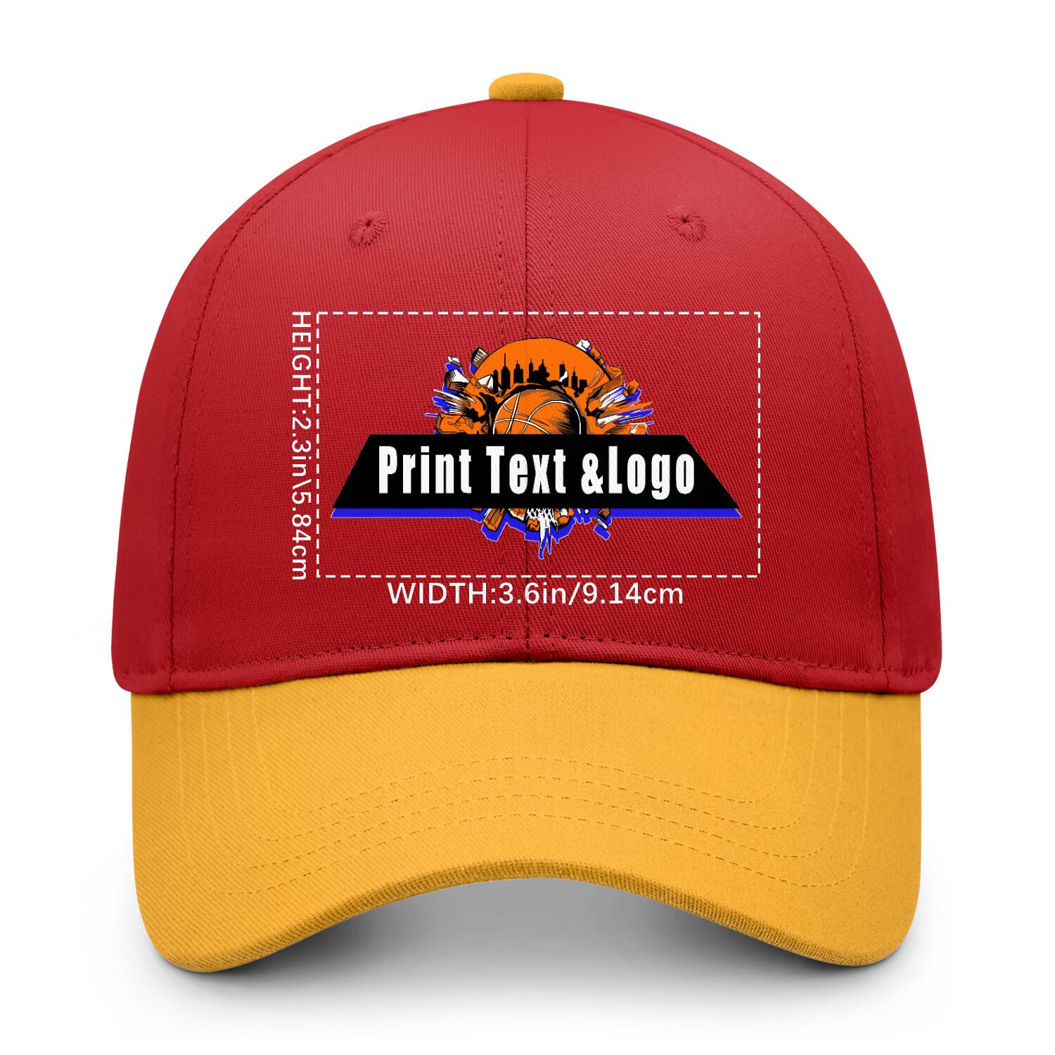 Personalized Burgundy Yellow 5-Panel Duckbill Cap Your Unique Style Your Way enthsush