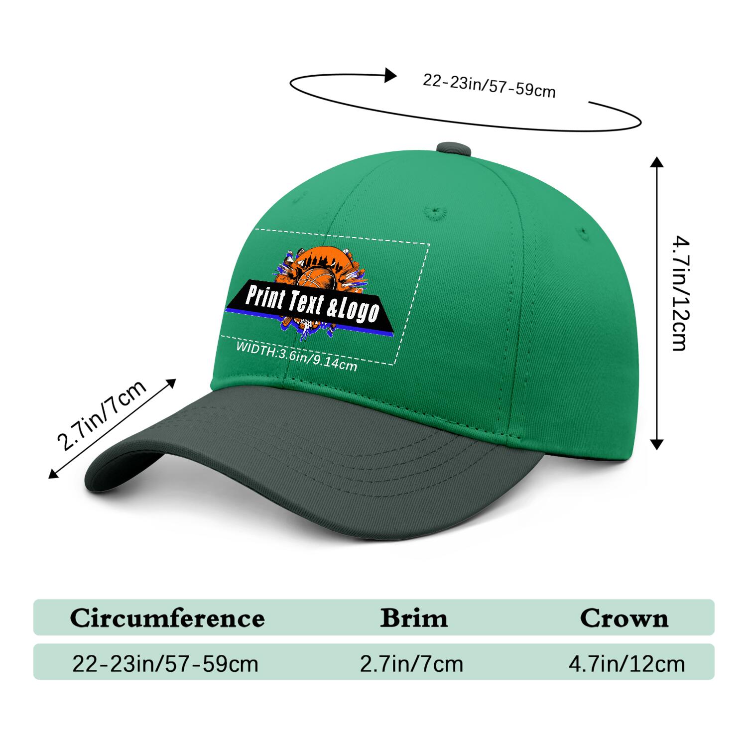 Personalized Green 5-Panel Duckbill Cap Your Unique Style Your Way enthsush