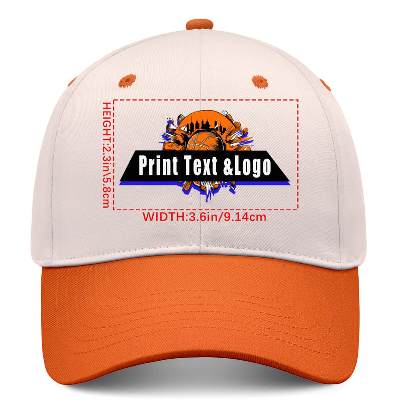 Personalized Cameosa Orange 5-Panel Duckbill Cap Your Unique Style Your Way