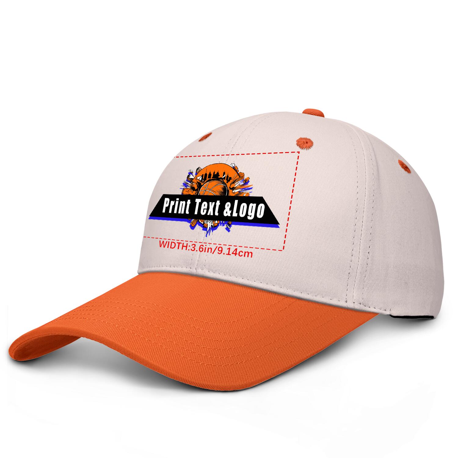 Personalized Cameosa Orange 5-Panel Duckbill Cap Your Unique Style Your Way enthsush
